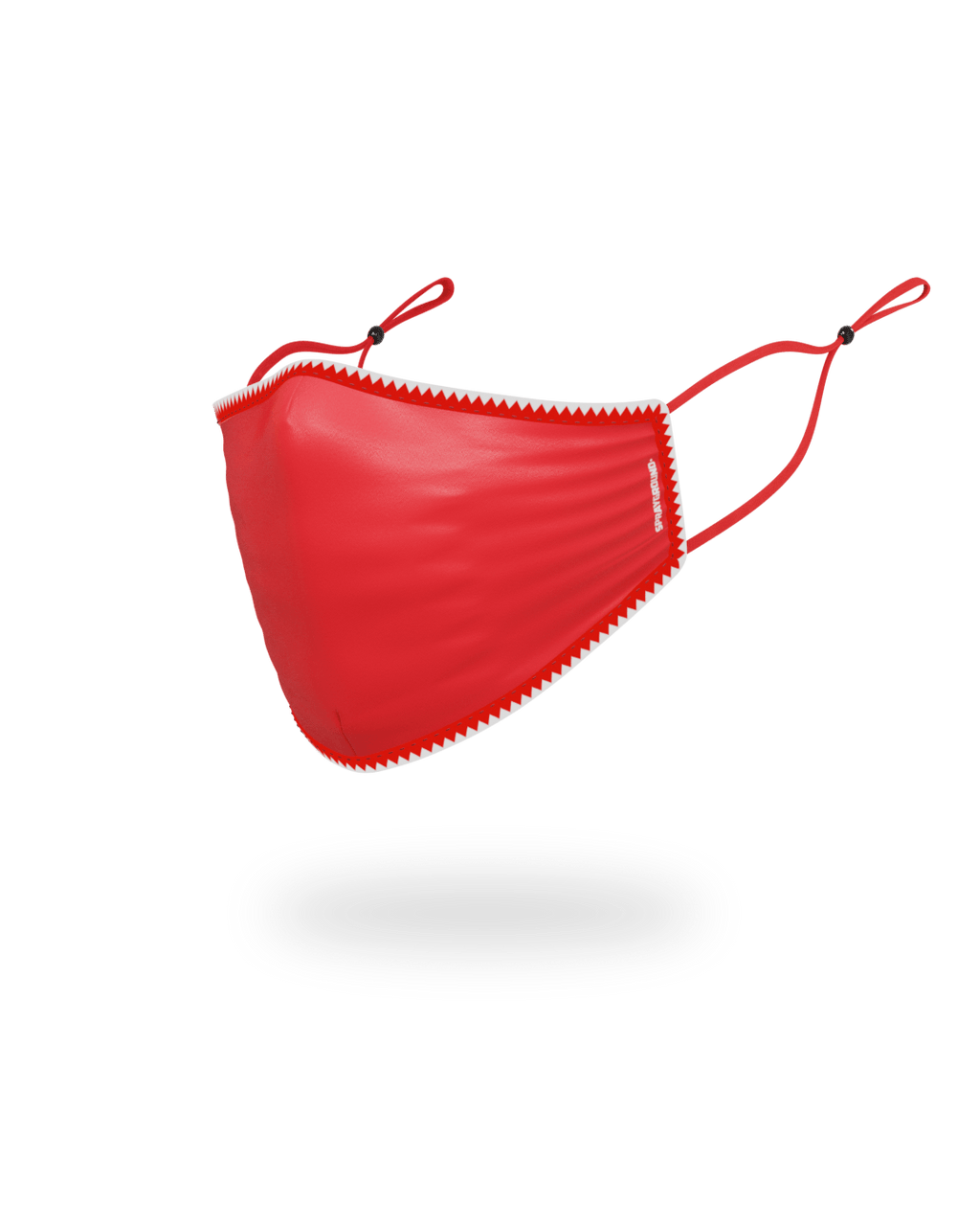 ADULT VERTICAL SHARK (RED) FORM-FITTING FACE MASK