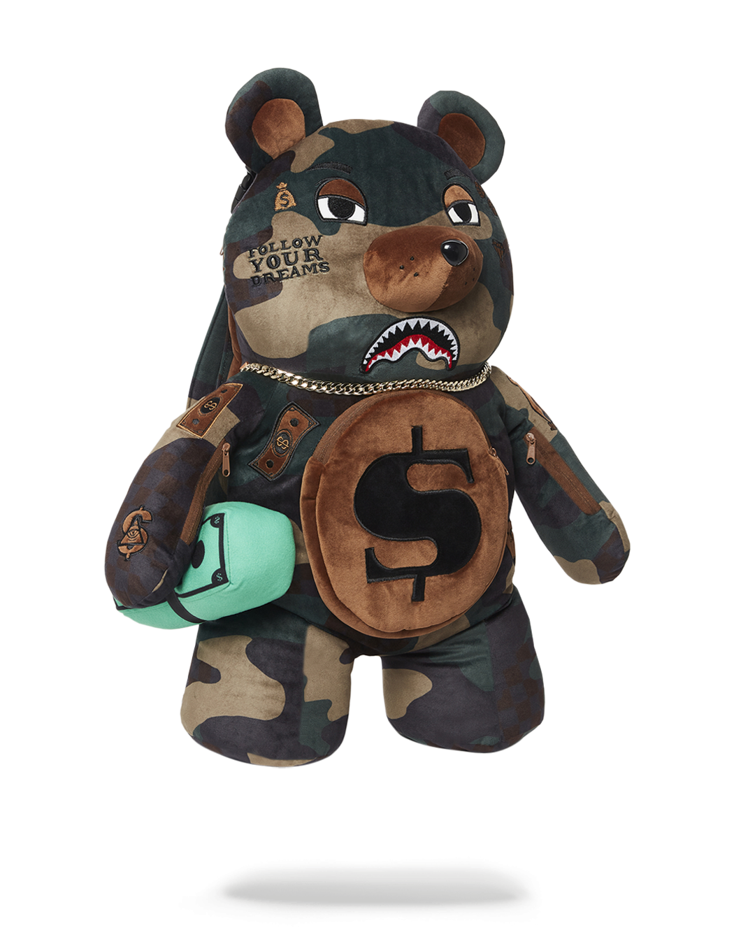 CAMOCHECK MONEYBEAR TEDDYBEAR BACKPACK