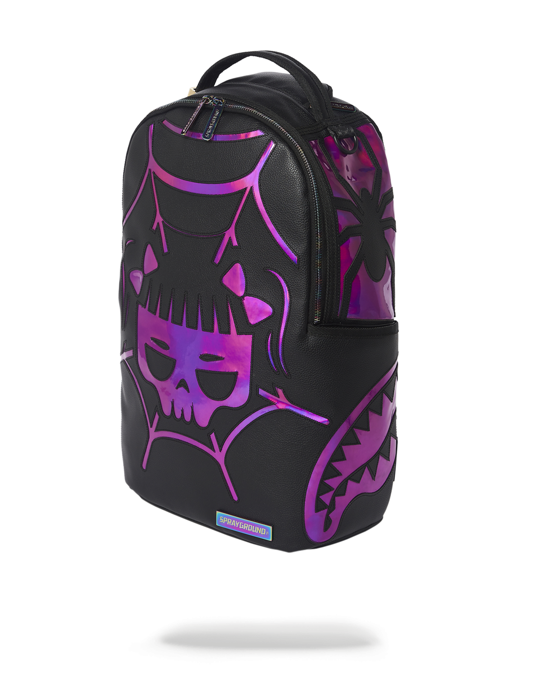 CAZZU IRIDESCENT CUT & SEW SPIDER SKULL SHARK BACKPACK (DLXV)