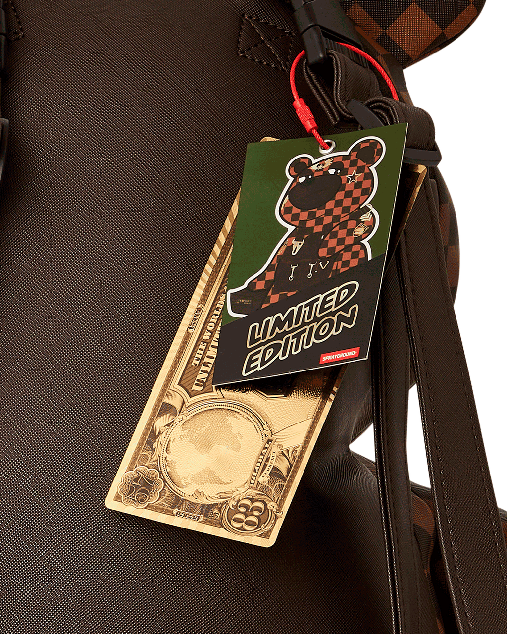 CHECKMATE ROYALE MONEYBEAR TEDDYBEAR BACKPACK