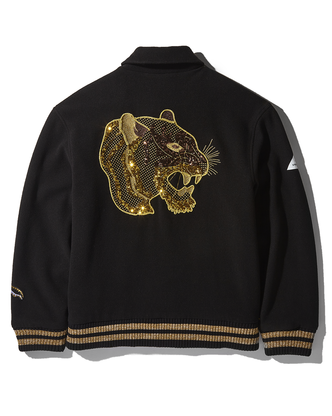 A.I.9 AFRICAN INTELLIGENCE GUILDED LEOPARD - SANDFLOWER COLLAB VARSITY JACKET